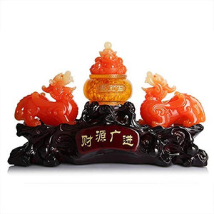 lot 67870 image: FENGWXINW Sculpture Statue Decorative Collectibles Caiyuan Guangjin Cornucopia Pixiu Decoration Home Living Room Tv Cabinet Decoration Crafts