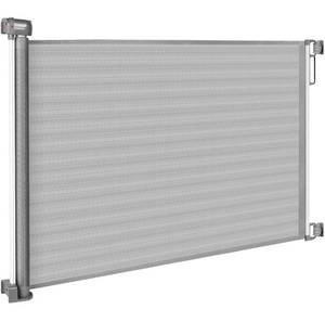 lot 31485 image: HEELALBABY Retractable Baby Gates 35 Tall, Extends to 65 Wide, Grey Mesh Safety Dog Gate Indoor Outdoor Fabric Pet Gate for Stairs, Doorways, and More (35 Tall x 65 Wide - Gray)