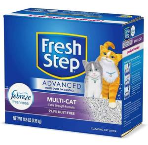 lot 31490 image: Fresh Step Advanced Multi Cat 18.5lb - Missing Some, Has Leaked a Little Bit