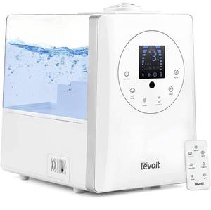 lot 31521 image: LEVOIT Humidifiers for Bedroom Large Room Home, 6L Cool and Warm Mist Air Vaporizer for Plants Indoor and Whole House with Built-in Humidity Sensor, Essential Oil Diffuser, Whisper Quiet, Timer, White