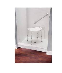 lot 36591 image: Moen DN7025 Home Care Bath Safety Non-Slip Adjustable Tub and Shower Chair, White