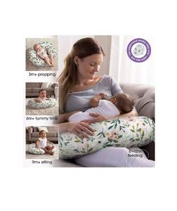 lot 36592 image: Boppy Nursing Pillow and Positioner�Original  Pink Garden Flowers  Breastfeeding, Bottle Feeding, Baby Support  with Removable Cotton Blend Cover  Awake-Time Support , 20x16x5.5 Inch (Pack of 1)
