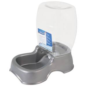 lot 36594 image: Petmate Pet Caf Waterer, 3 gallon, Silver