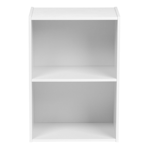 lot 36619 image: IRIS USA 2-Tier Wood Book Shelf, White