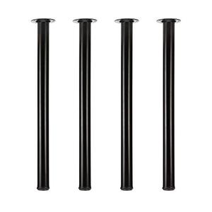 lot 49488 image: QLLY 28 inch Adjustable Metal Desk Legs, Set of 4,Black