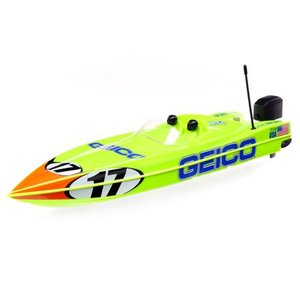 lot 49490 image: Pro Boat Miss GEICO 17 Power Boat Racer Deep-V RTR