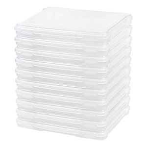 lot 49491 image: IRIS USA, Inc. IRIS Slim Portable Project Case,6 Pack, Clear