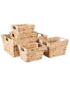 lot 49524 image: Design Imports Water Hyacinth Baskets,Set of 5