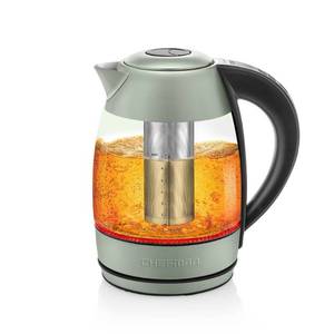 lot 49550 image: Chefman 1.8 Liter Glass Electric Kettle with Precision Temp Control - Forest Green