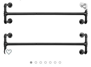 lot 49552 image: SONGMICS Wall-Mounted Clothes Rack