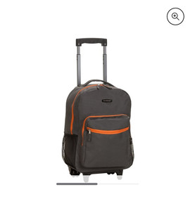lot 49572 image: Rockland Luggage Roadster 17 Rolling Backpack