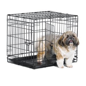 lot 49604 image: New World Folding Metal Dog Crate Single Door & Double Door Dog Crates 24-Inch
