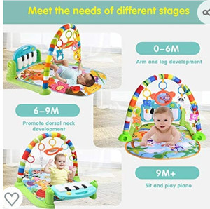 lot 49683 image: Baby Play Mat Activity Gym with Kick Piano Keyboard