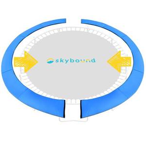 lot 49695 image: 15 ft. Trampoline Pad Spring Cover Fits Up To 8 in. Springs, Blue, Model P1-1512SBL