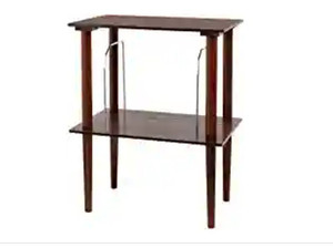lot 49735 image: Victrola Wooden Stand for Wooden Music Centers with Record Holder Shelf, Espresso