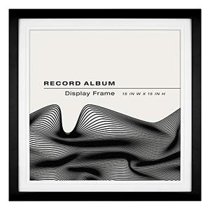 lot 49757 image: MCS Single Groove Record Album Frame, Black, 15 x 15 in