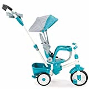 lot 49792 image: Little Tikes Perfect Fit 4-in-1 Trike, Teal - Convertible Toddler Tricycle