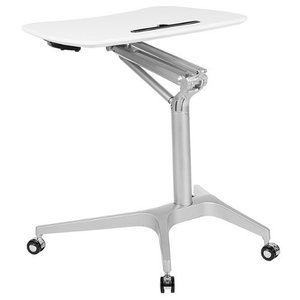 lot 49798 image: Flash Furniture - Mobile Computer Desk White