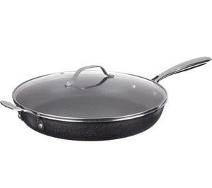 lot 49799 image: Granitestone Nonstick 14�� Frying Pan with Lid