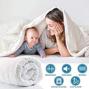 lot 49817 image: Coonp All Season King Comforter Cooling Down Alternative, Machine Washable-102 x 90 Inches, white