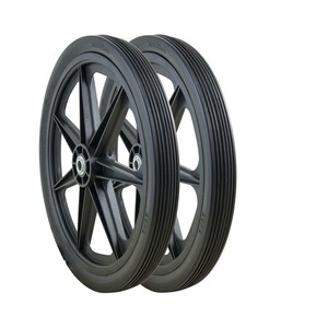 lot 24511 image: Marathon - 20x2.0 Rim Flat Free Cart Tire Assembly ( 2 Pack) - Retail $74.99