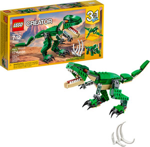 lot 24520 image: LEGO - Creator Mighty Dinosaurs Build It Yourself Dinosaur Set, Pterodactyl, Triceratops, T Rex Toy - Retail $14.99