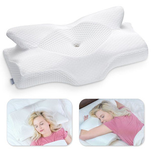 lot 24540 image: Elviros Cervical Memory Foam Pillow, Contour Pillows for Neck and Shoulder Pain, White - Retail $49.99