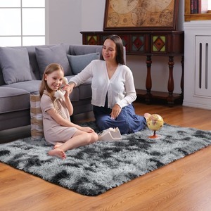lot 24556 image: Ophanie - 4x5.3 ft Area Rug - Black and Gray - Retail $27.99