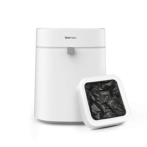 lot 24562 image: Townew T Air Lite Automatic Self Sealing Waterproof Trash Can with 1 Refill Ring - Retail $69.99
