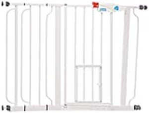 lot 24570 image: Carlson - Extra Wide Walk Through Dog Gate with Door - Retail $49.99