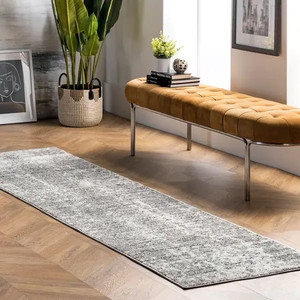 lot 24574 image: nuLOOM - Modern Granite and Mist Grey Area Rug  Runner - Grey - Retail $121.99