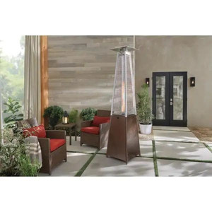 lot 24460 image: Hampton Bay - 42,000 BTU Gold Gas Patio Heater - Retail $249.00