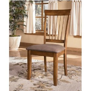 lot 25220 image: Berringer Dining Room Chair - Set of 2 - Rustic Brown- Retail$156.87