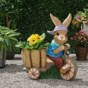 lot 25205 image: Raglan Outdoor Decorative Rabbit Planter