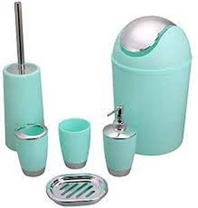 lot 25252 image: Besaset Bathroom Accessories Set - Mint Green