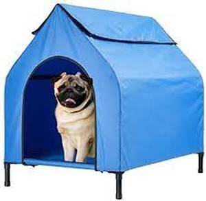 lot 25268 image: Free Paws Elevated Dog House Blue Small