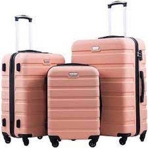 lot 25288 image: Coolife Luggage 3 Piece Set Suitcase