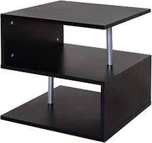 lot 25292 image: HomCom Modern Contemporary Multi Level S-Shaped End Table