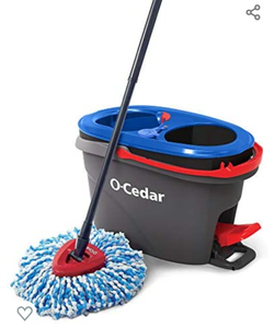 lot 7973 image: O-Cedar EasyWring RinseClean Microfiber Spin Mop & Bucket Floor Cleaning System, Grey