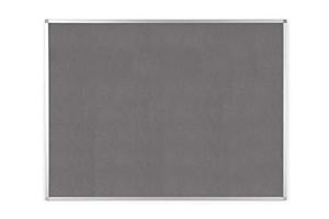 lot 8009 image: BoardsPlus 36 x 48 Gray Felt Fabric Bulletin Pin Board, Aluminum Frame, Easy Install Wall Mount, for Home, Office, School