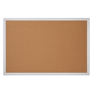 lot 1017 image: Office Depot Brand Cork Bulletin Board, 48 x 96, Aluminum Frame With Silver Finish