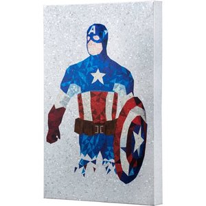 lot 1023 image: Polygon Art Comics Large Marvel Captain America Galvanized Steel Print Box Art