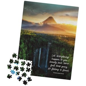 lot 1026 image: 300-Piece Calm Jigsaw Puzzle for Stress Relief Waterfall Mountain