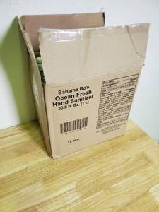 lot 1027 image: Bahama Bos Ocean Fresh Hand Sanitizer Case of 12 33.8 fl oz (1 L)