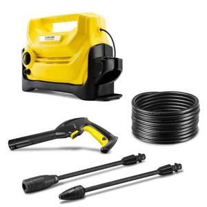 lot 1036 image: Karcher K 2 Entry Portable Electric Power Pressure Washer with Vario and Dirtblaster Spray Wands -1600 PSI