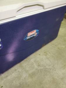 lot 1045 image: Coleman Xtreme 5 120 Qt Cooler Damaged