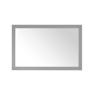 lot 24597 image: Home Decorators Collection (46.00 in. W x 30.00 in. H)  Framed Rectangular Bathroom Vanity Mirror in Pebble Grey - Retail $240.40