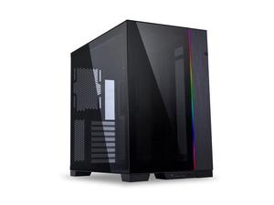 lot 24629 image: LIAN LI O11 Dynamic EVO O11DEX Black Aluminum  Steel  Tempered Glass ATX Mid Tower Computer Case - Retail $179.99