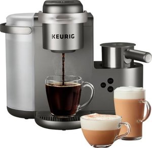 lot 24633 image: Keurig - K-Cafe Special Edition Single Serve K-Cup Pod Coffee Maker with Milk Frother - Nickel - Retail$169.99