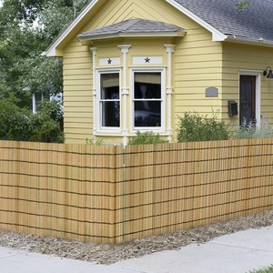 lot 24634 image: Natural Reed Fence - 61x 43in.   Fence Screen Panels Eco-Friendly Garden Reed Fencing Roll - Retail $3848